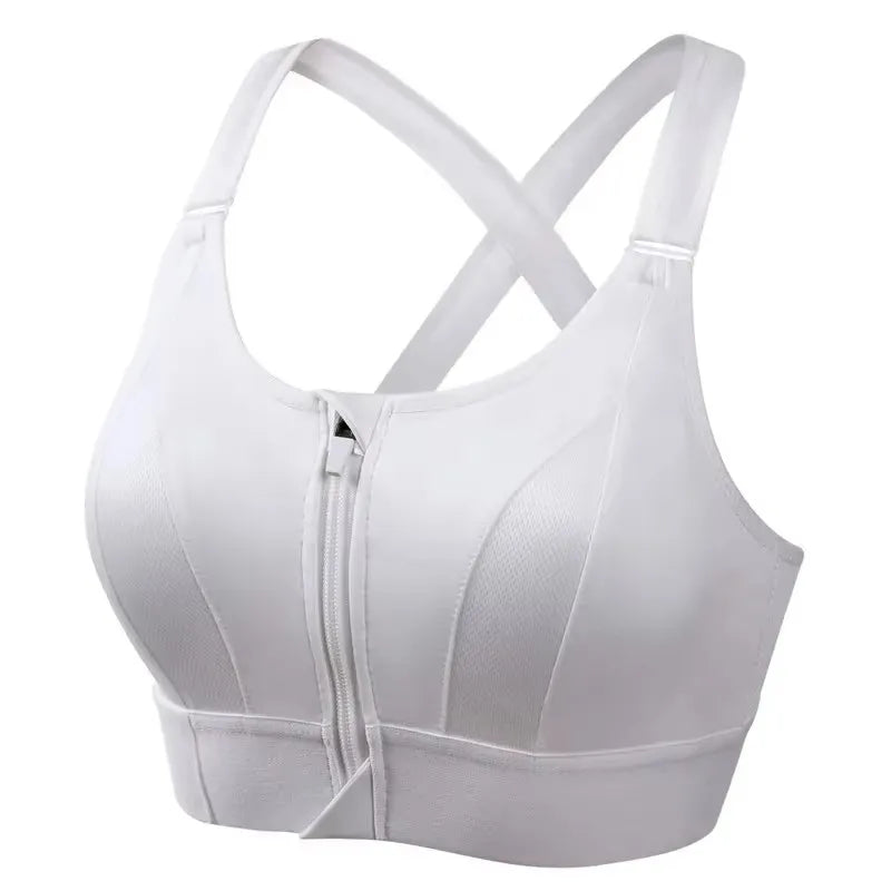 Sports Bras For Women Front Zipper Adjustable Strap
