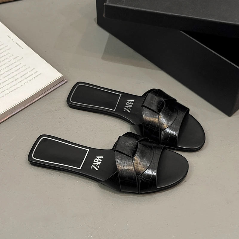 New Summer Designer Women'S Solid Color Fashion Slippers