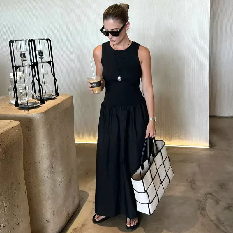 Women's long Dresses 2026 Spring Sleeveless Elegant Dresses Fashion