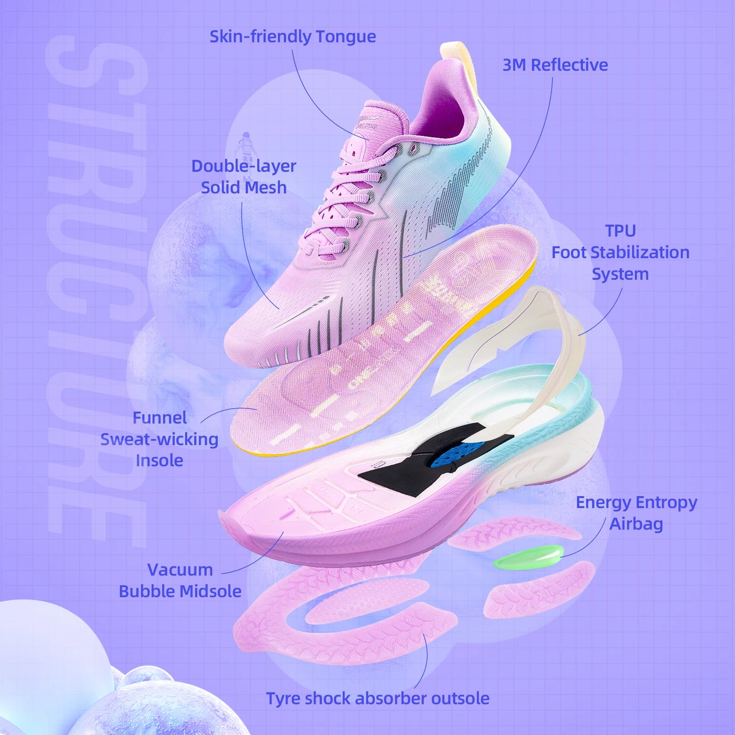 ONEMIX Running Shoes for Women (Asian Design)