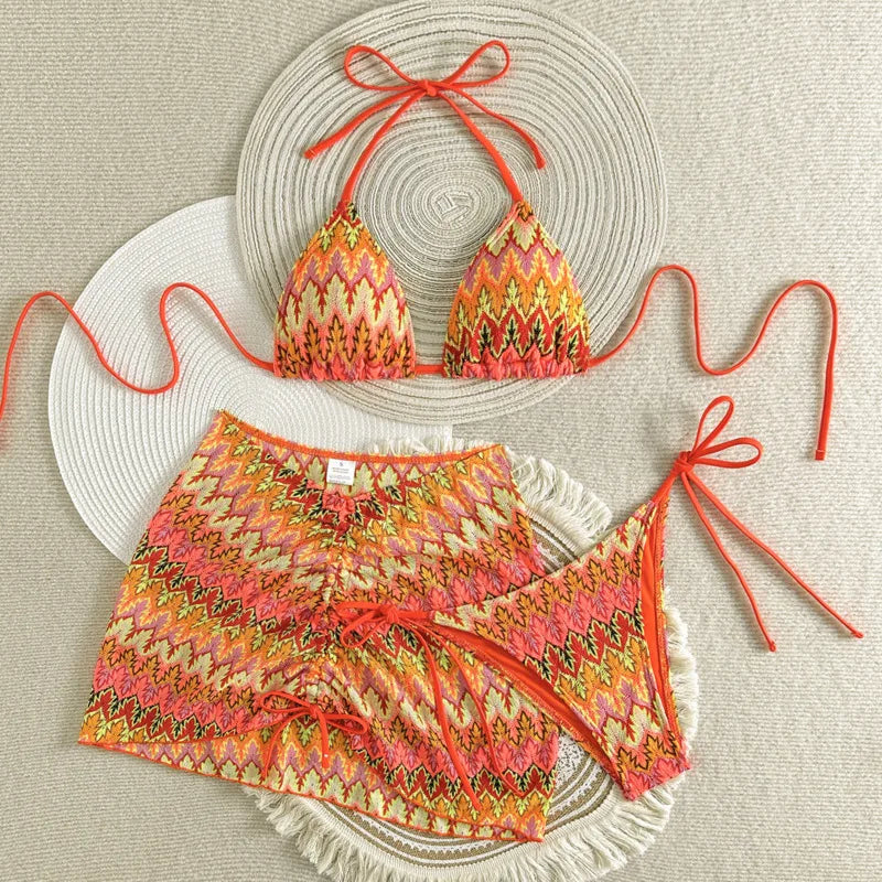 2026 Sexy 3Pcs Bikinis Set Swimsuit for Women
