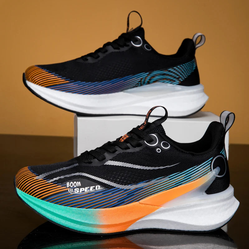 Unisex Professional Carbon Board Marathon Running Shoes Shock Absorption Ultra-light Stable Support Sports Shoes