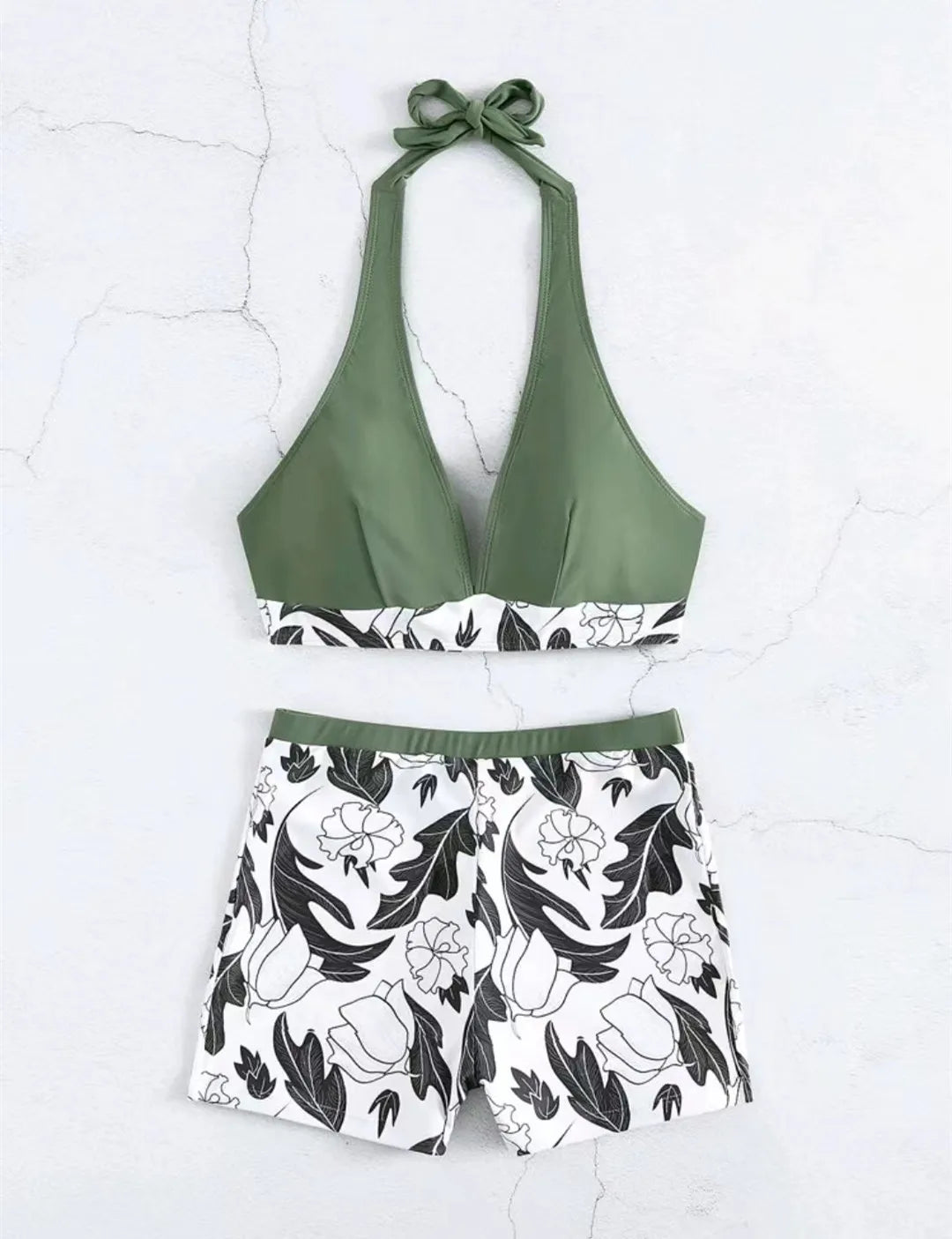 2026 Halter Bikini Set Short Swimsuit for Women
