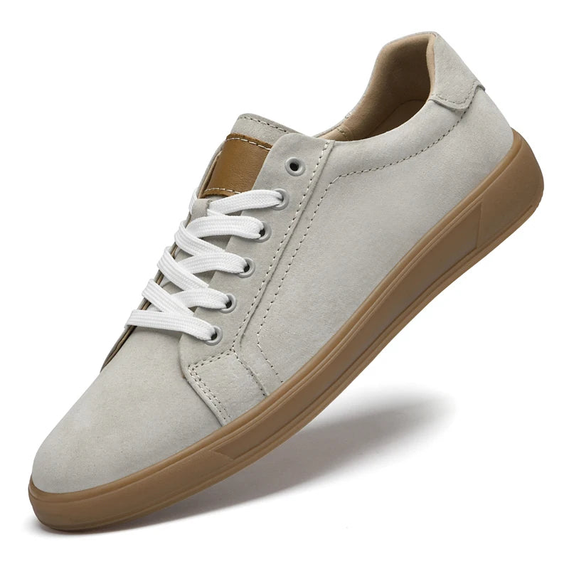 2026 Genuine Leather Men Vulcanized Shoes Fashion Casua