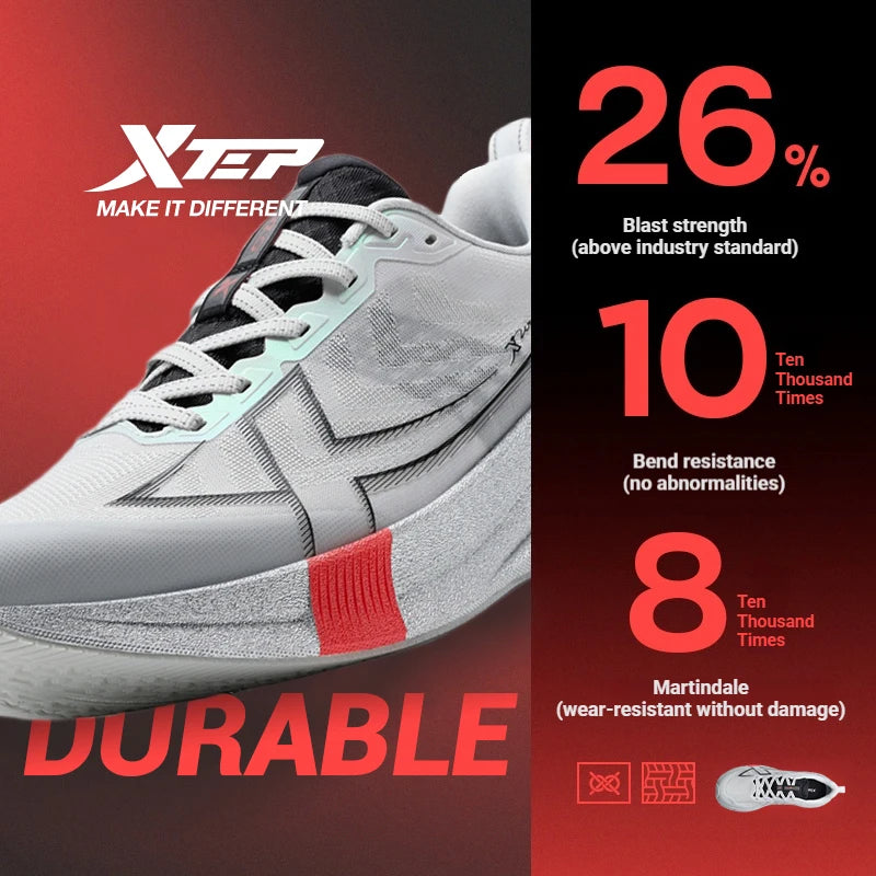 Xtep 2000km 5.0 Running Shoes Soft Universal Sneakers (Asian Brand)
