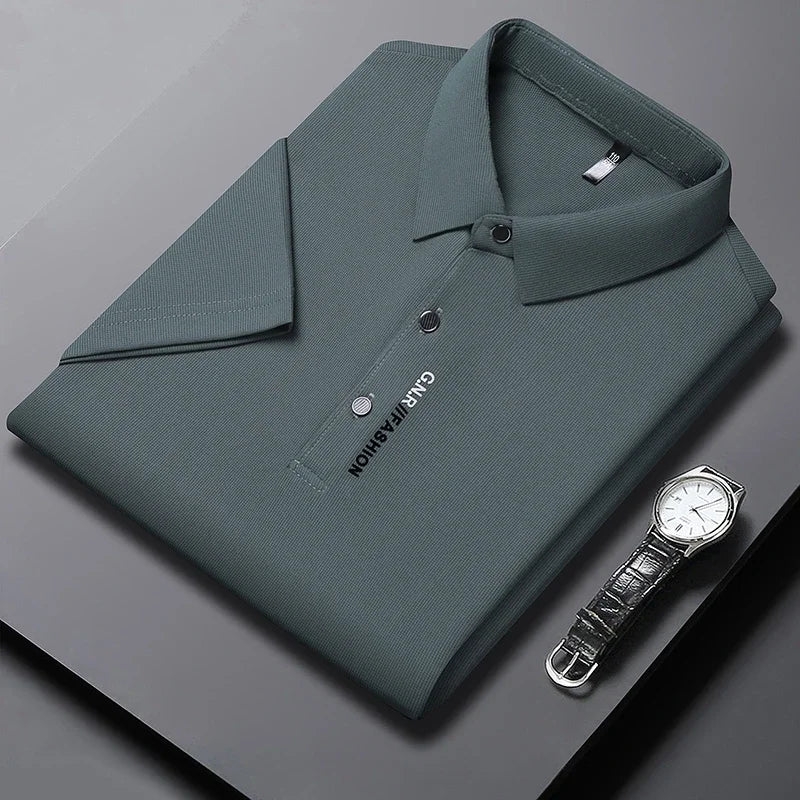 Men's Short Sleeve Solid Color Polo Shirt