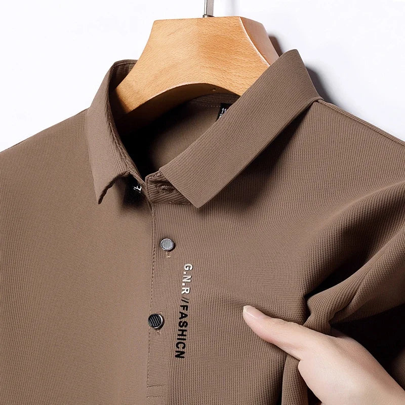 Men's Short Sleeve Solid Color Polo Shirt