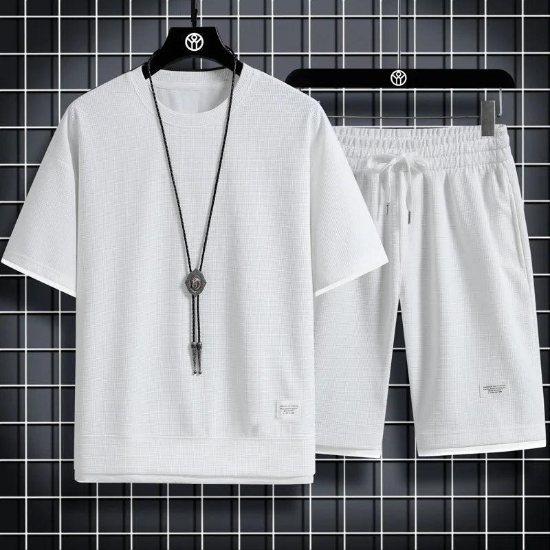 Sportswear Set for Men Tights Gym T-Shirts Pants Shorts Clothing Outfit