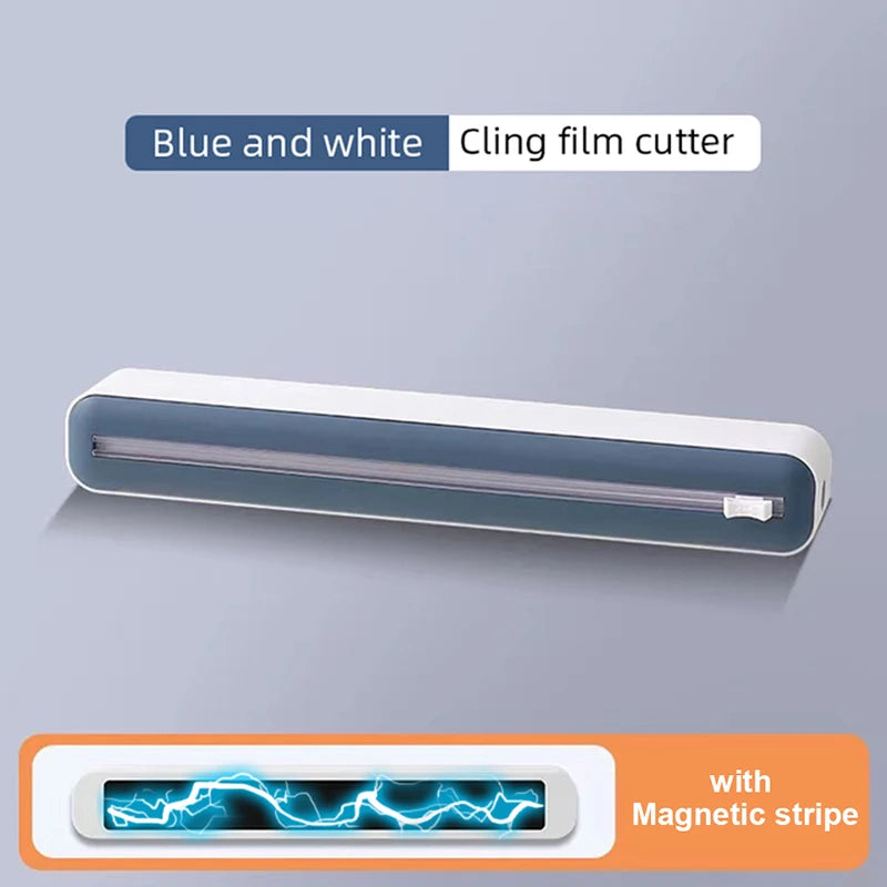 Magnetic Plastic Wrap Dispenser with Cutter Storage Box