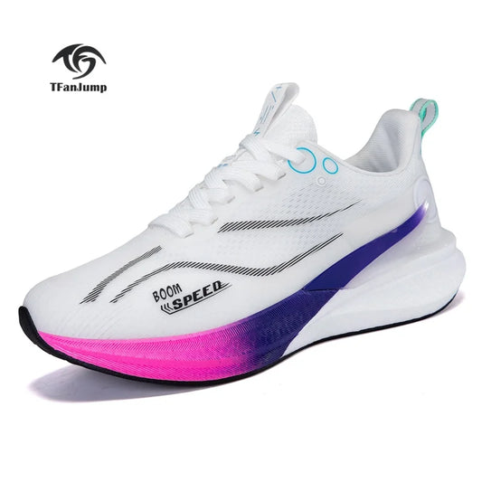 Unisex Professional Carbon Board Marathon Running Shoes Shock Absorption Ultra-light Stable Support Sports Shoes