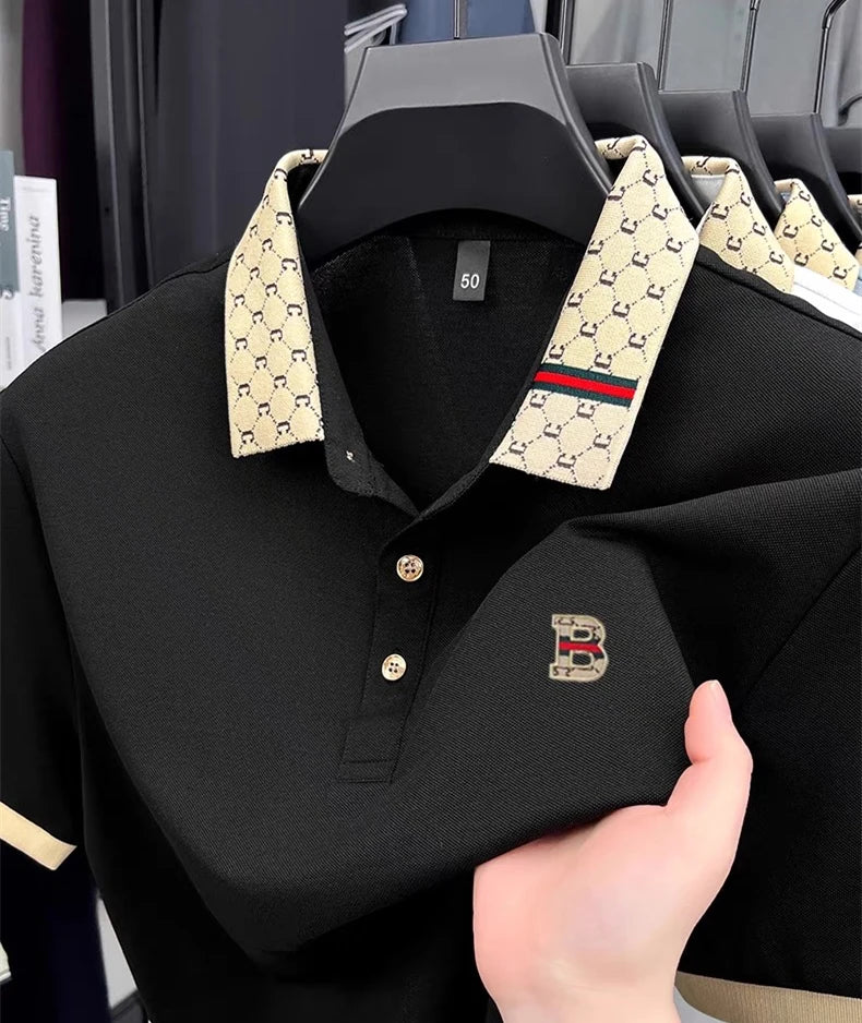 Luxury brand B letter polo shirt