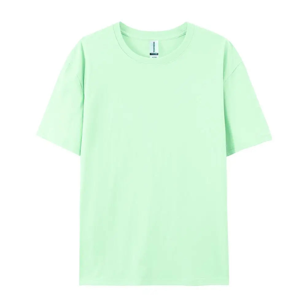 100% Cotton Solid T-shirts Women Sporty Short Sleeve
