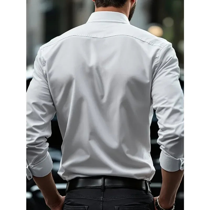 Brand New Solid Color Long Sleeve Smart Casual
