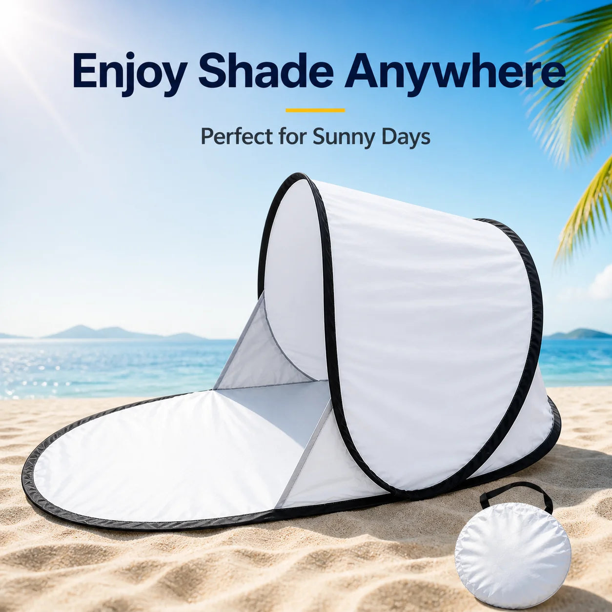 Outdoor portable automatic pop-up beach tent, sunshade,