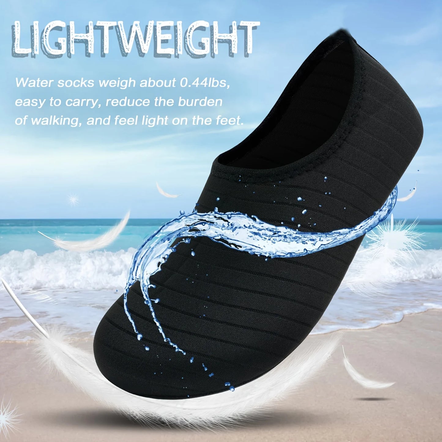 1 Pair Water Shoes With Quick Drying & Anti-Slip Beach Shoes Unisex