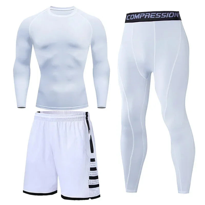Men's Running Tracksuit Training Fitness Sportswear Set