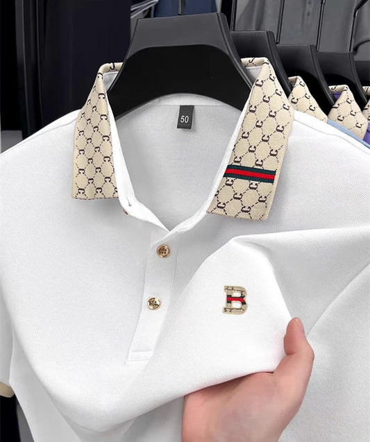 Luxury brand B letter polo shirt