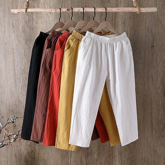 Summer Casual Pants Ninth Trousers