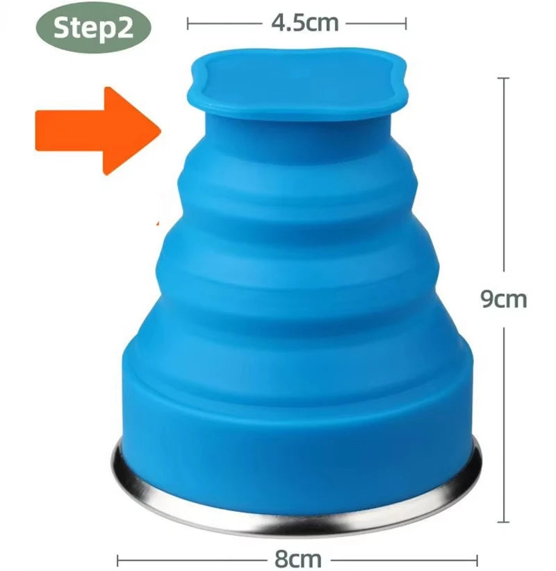 Portable Silicone Folding Water Cup Outdoor Heat Resistant