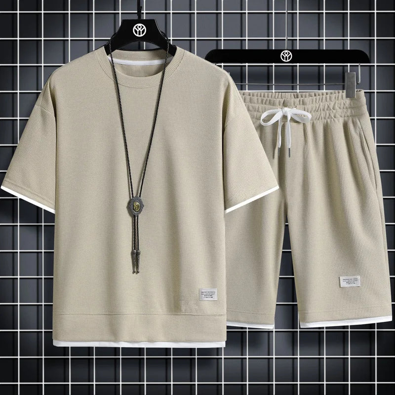 Sportswear Set for Men Tights Gym T-Shirts Pants Shorts Clothing Outfit