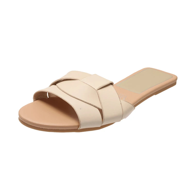 New Summer Designer Women'S Solid Color Fashion Slippers