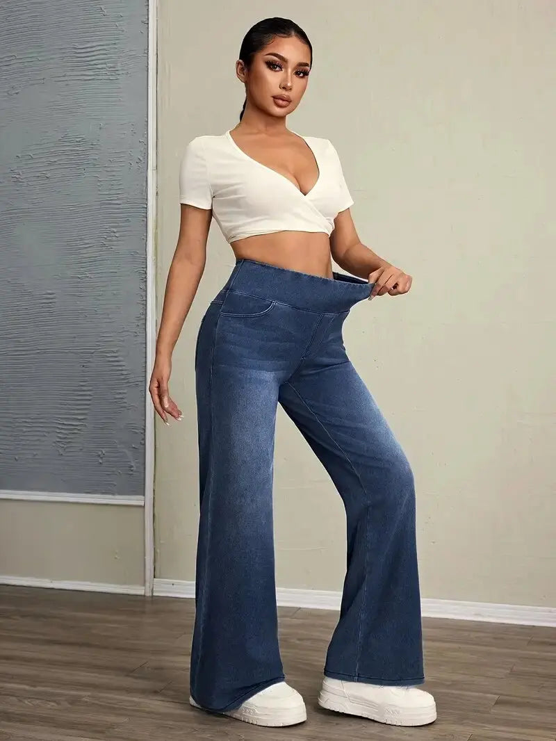 Women's Jeans New Elastic Waist High Stretch