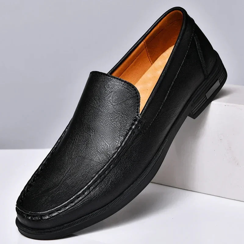 Genuine Leather Men Footwear Slip for Men Formal Shoes Loafers Moccasins