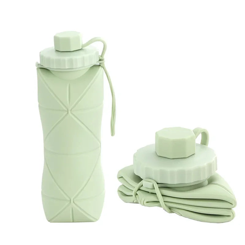 600ml Silicone Portable Folding Bottle  for Drinking