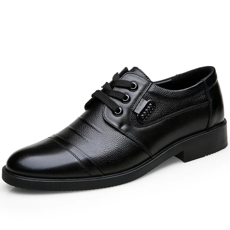 Men's Genuine Cow Leather Shoes With Triple-Stitched Soles 2026