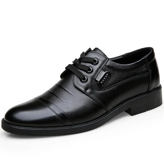 Men's Genuine Cow Leather Shoes With Triple-Stitched Soles 2026