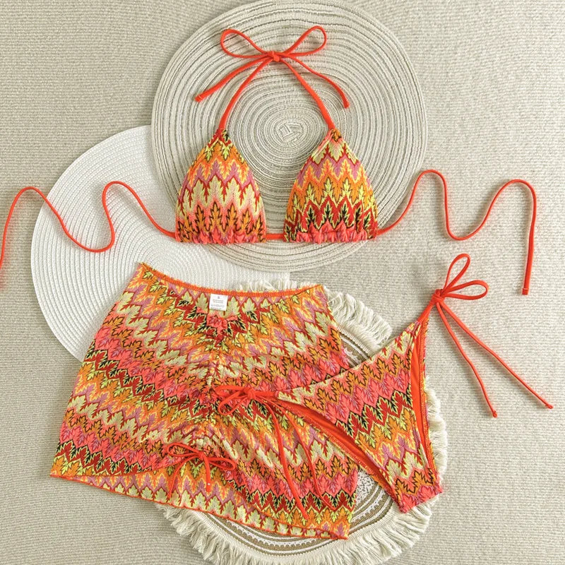 2026 Sexy 3Pcs Bikinis Set Swimsuit for Women