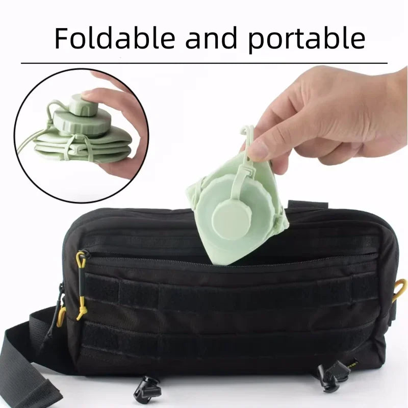 600ml Silicone Portable Folding Bottle  for Drinking