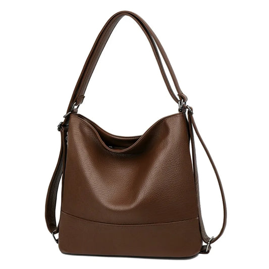 Top Quality Leather Backpack for Women with Large Capacity