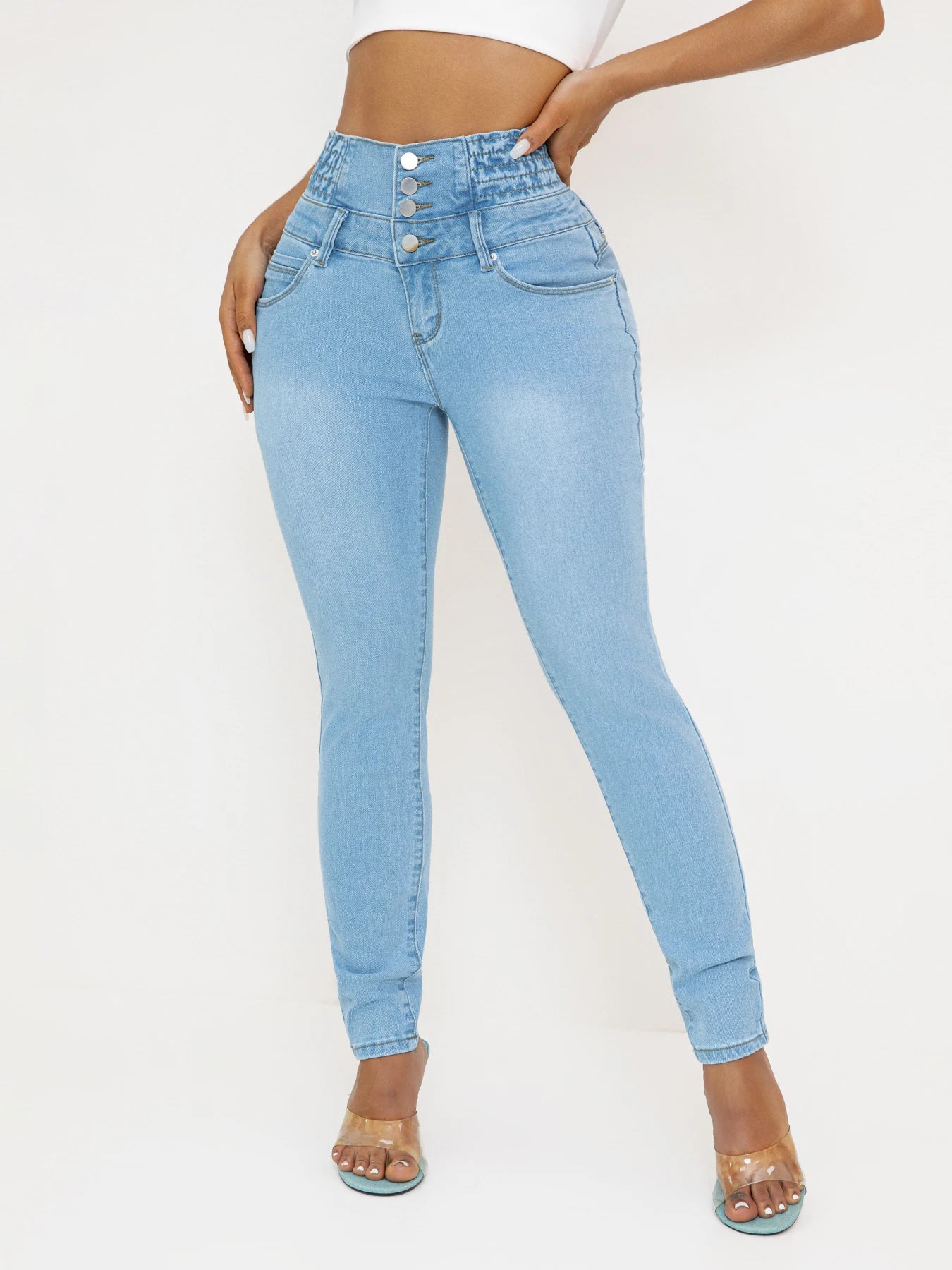 Women's High-Waisted Stretch Denim Jeans