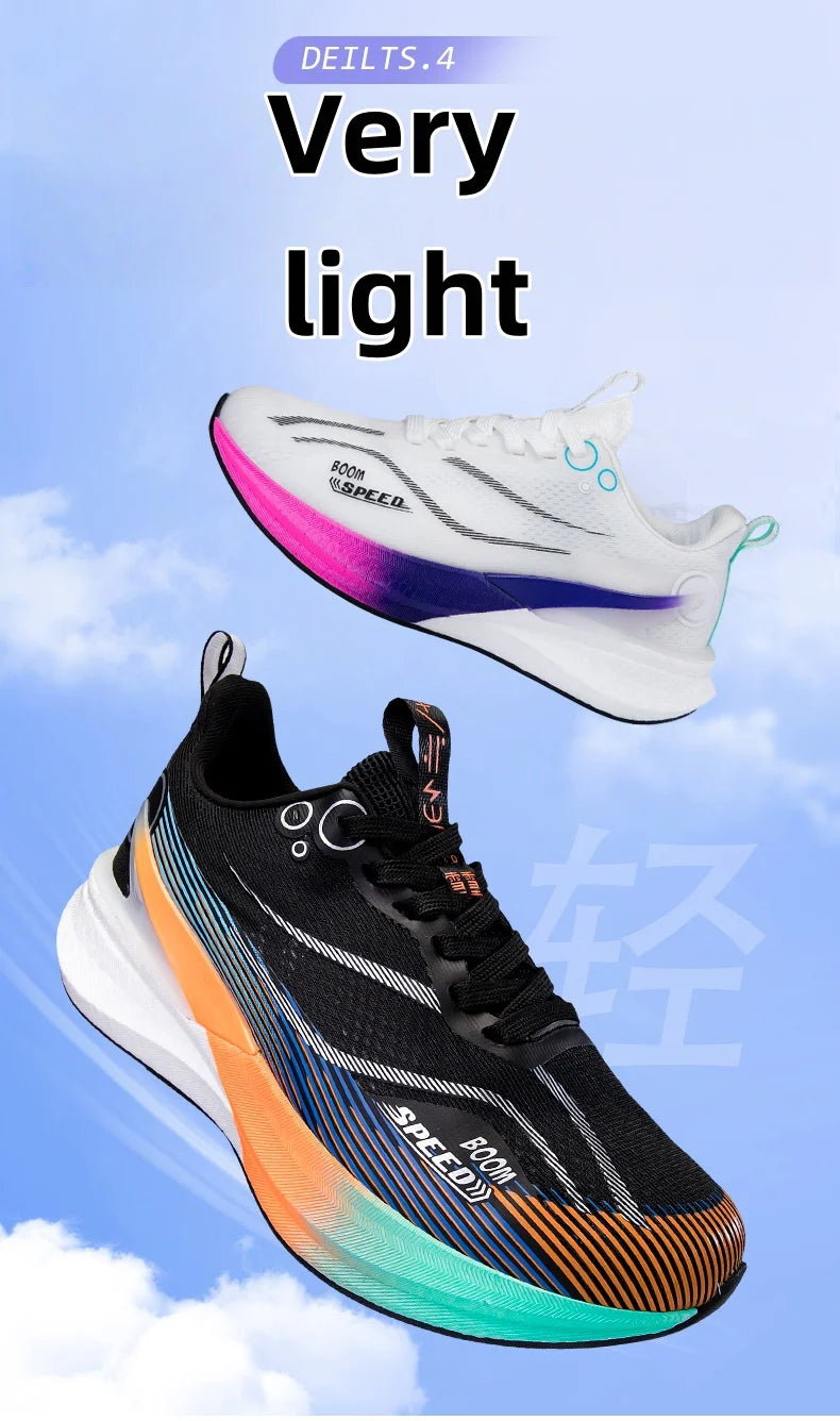 Unisex Professional Carbon Board Marathon Running Shoes Shock Absorption Ultra-light Stable Support Sports Shoes