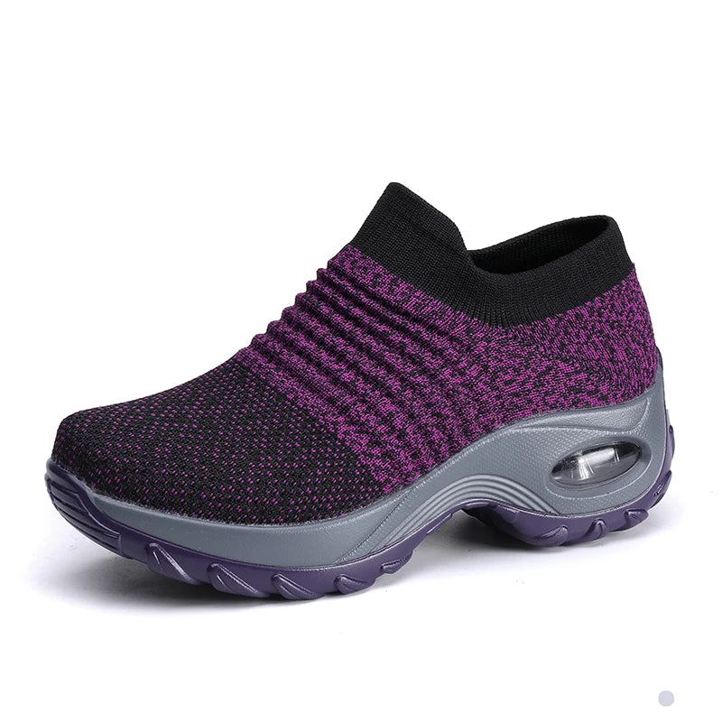 Women's Walking Trainers Fashion Fly Weaving Sock Sneakers 2026