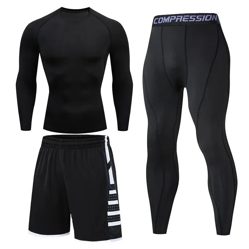 Men's Running Tracksuit Training Fitness Sportswear Set