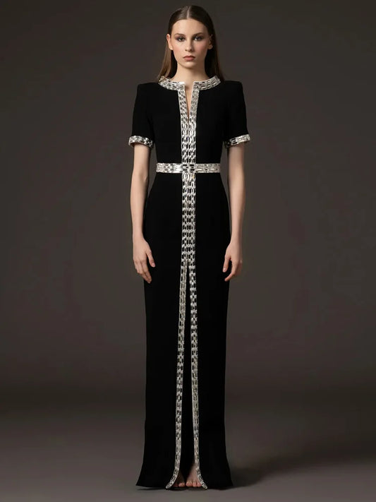 HIGH STREET Newest Fashion 2026 Designer Party Women's Luxurious Diamonds