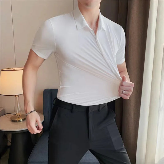Men's Ultra Stretch Short Sleeve Shirt Business Casual
