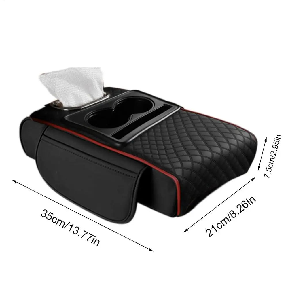 Universal Auto Center Console Armrest Coverwith Cup Holder