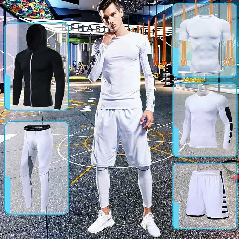 Men's Running Tracksuit Training Fitness Sportswear Set