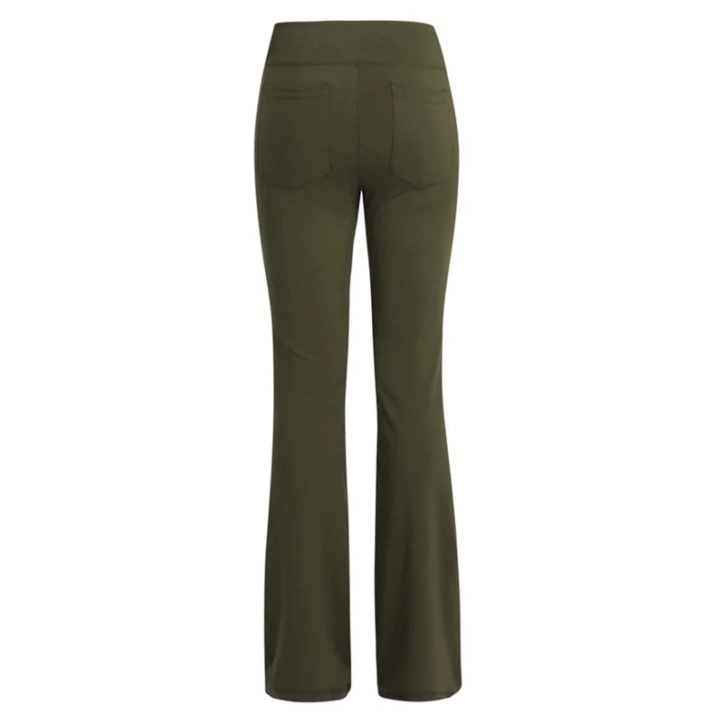 Elegant Women's Pants Palazzo Flared Long Trousers