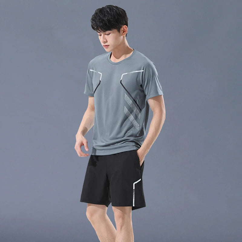 Men's Quick Drying Running Sets Breathable Outdoor Sports