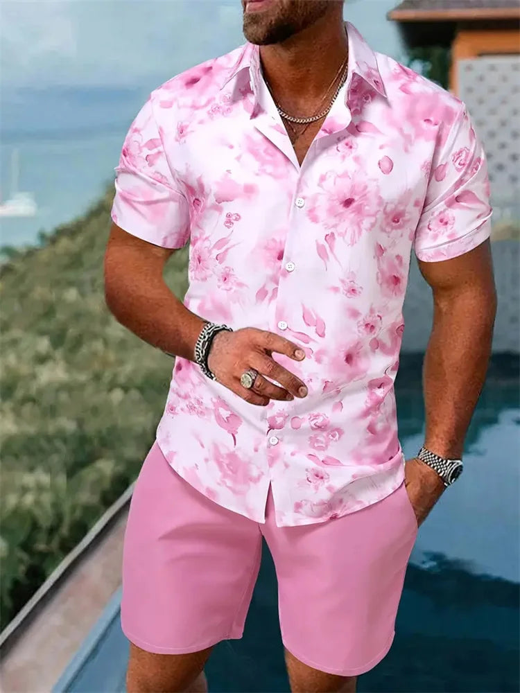 2026 Men's Shirt Shorts two Set