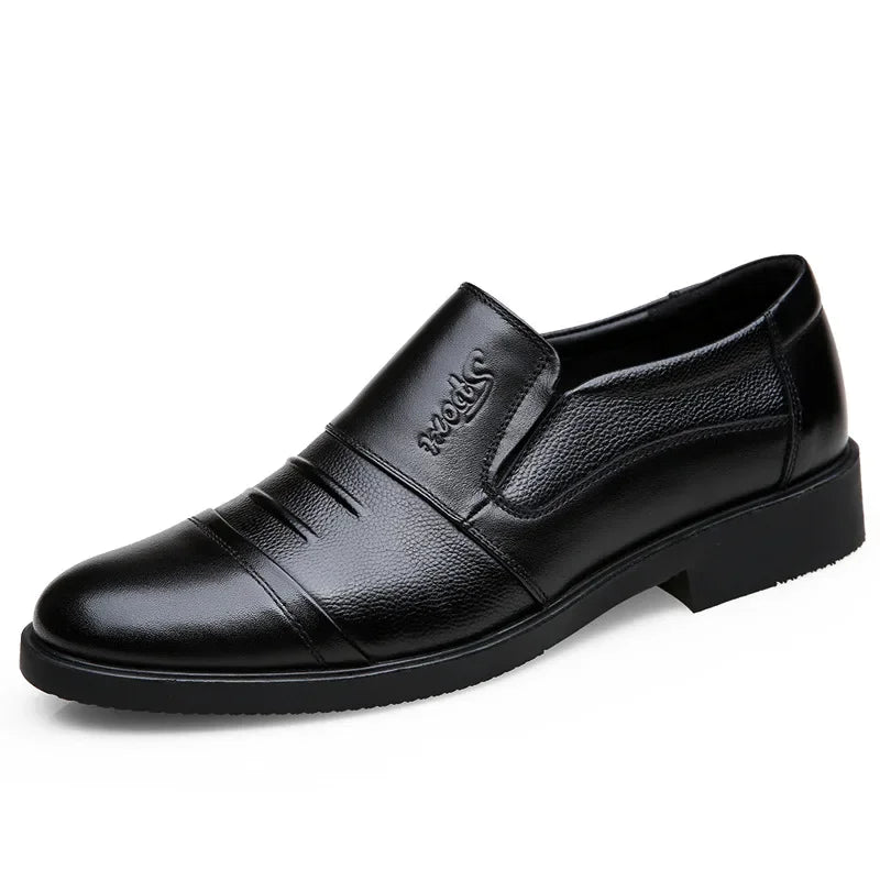 Men's Genuine Cow Leather Shoes With Triple-Stitched Soles 2026