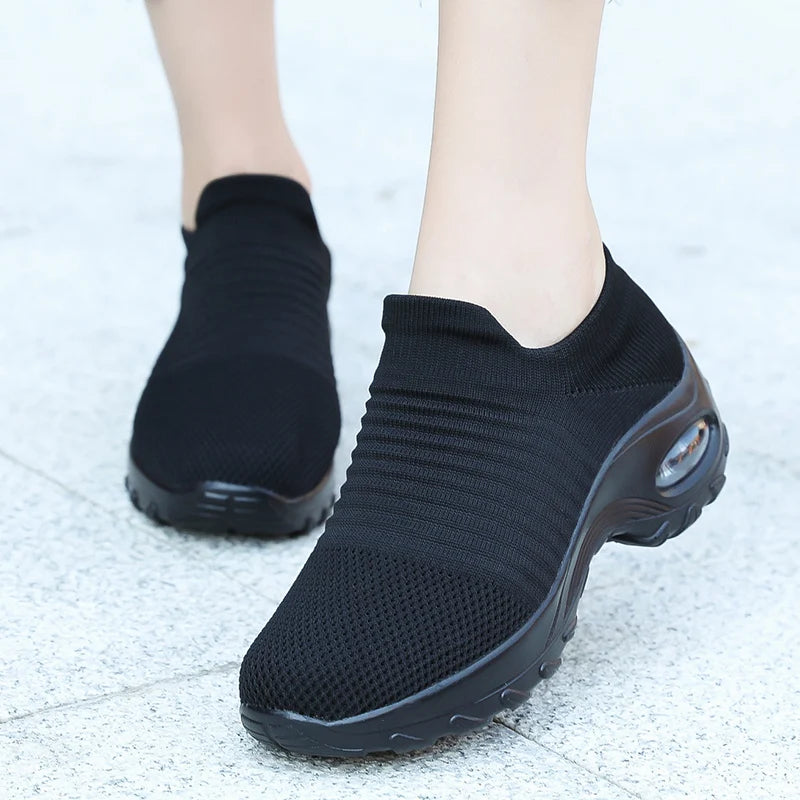 Women's Walking Trainers Fashion Fly Weaving Sock Sneakers 2026