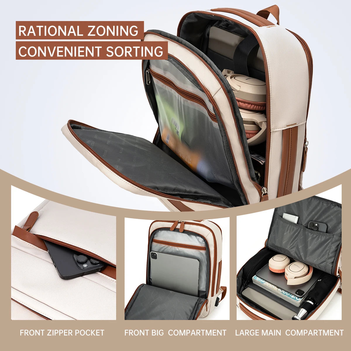 High-Quality USB Rechargeable Backpack for Men & Women