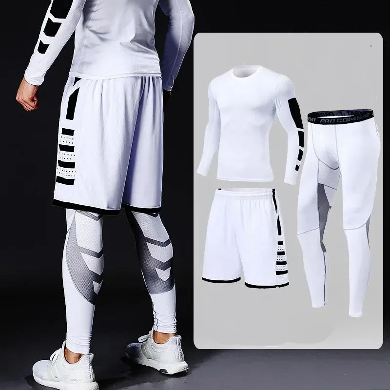 Men's Running Tracksuit Training Fitness Sportswear Set