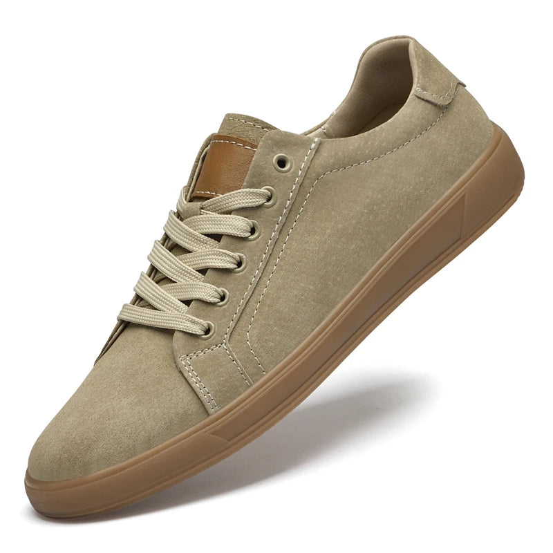2026 Genuine Leather Men Vulcanized Shoes Fashion Casua