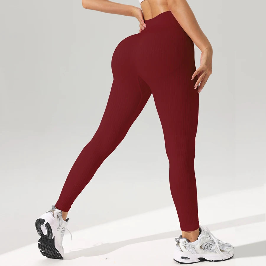 Women Sports Leggings Seamless Yoga Pants w/Tummy Control Sportswear